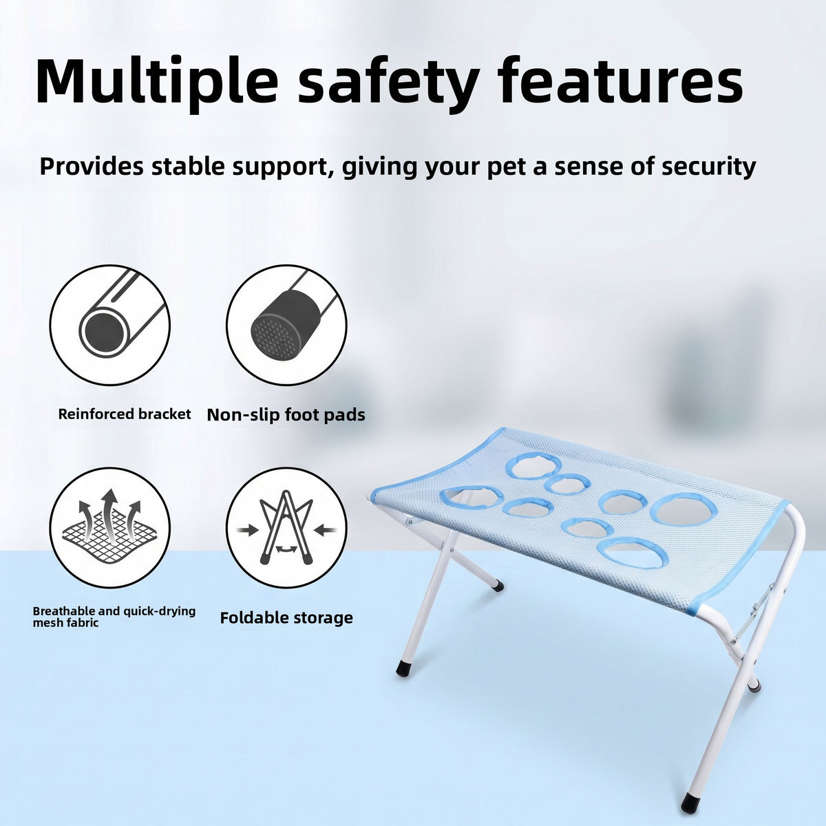 Pet grooming hammock dog bath bracket